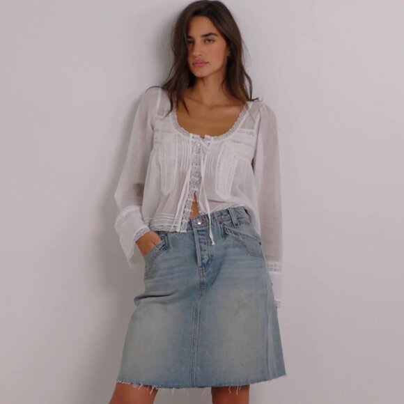 We The Free Suzy Denim Midi Skirt - Picture 4 of 10